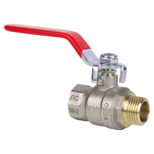 Кран шаровой TEBO ВН/НАР 1/2" полный пр. с ручкой-рычаг